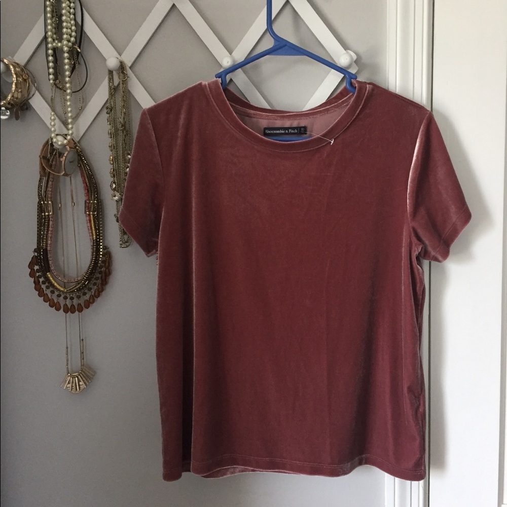 NWOT - rose colored velvet shirt